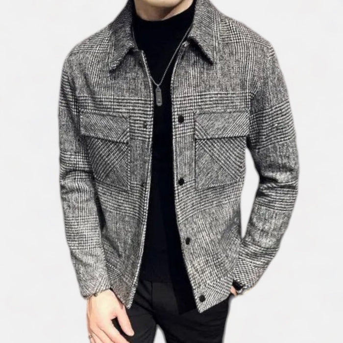 Plaid classic jacket - AntoniosClothing - Gray