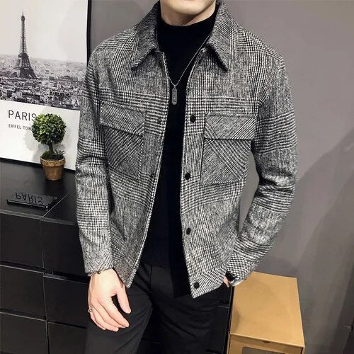 Plaid classic jacket - AntoniosClothing - Gray