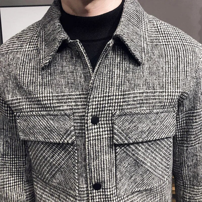 Plaid classic jacket - AntoniosClothing - Gray