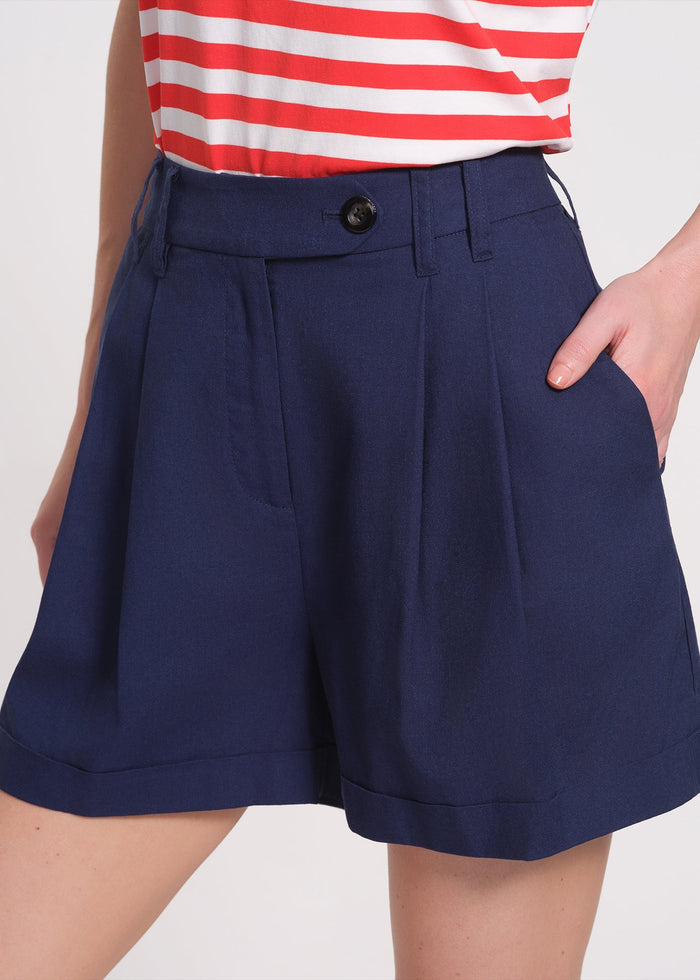 Printen Linen Shorts