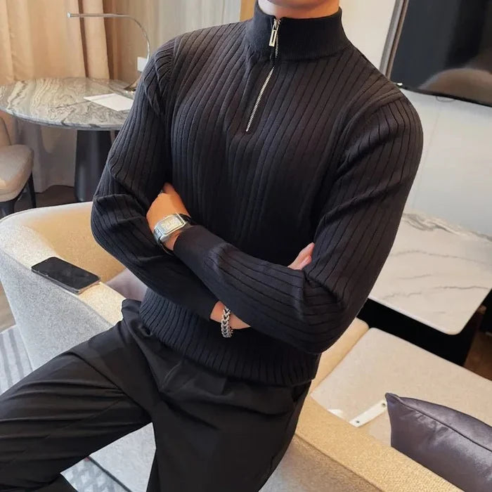 PLUS zipper sweater - AntoniosClothing - GRAY