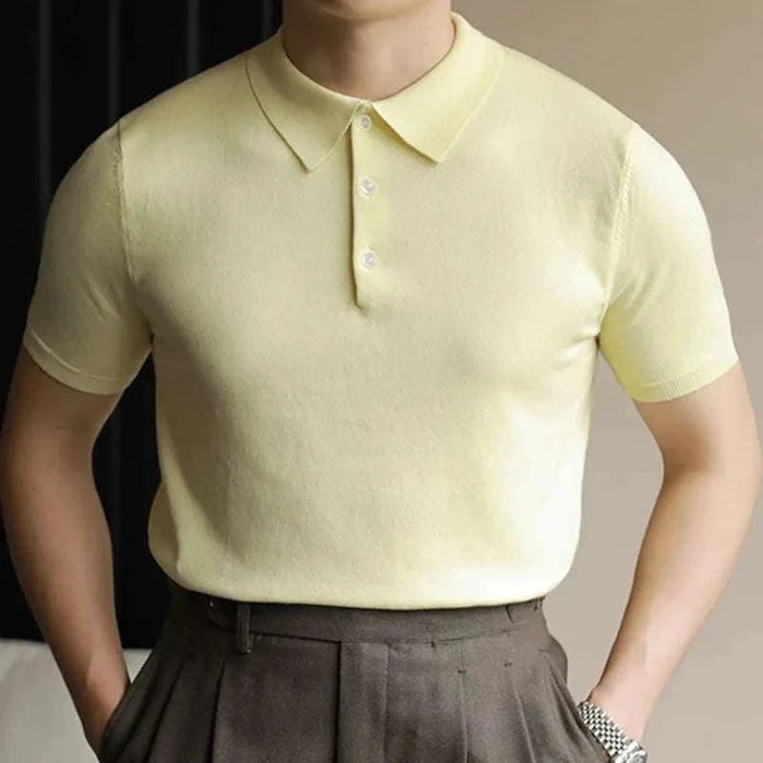 Polo simple casual t-shirt - AntoniosClothing - Yellow