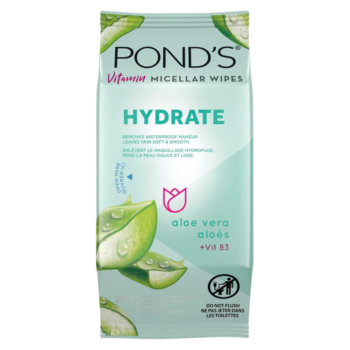 POND'S Vitamin Micellar Facial Wipes - 25 Ct - 12 Pack
