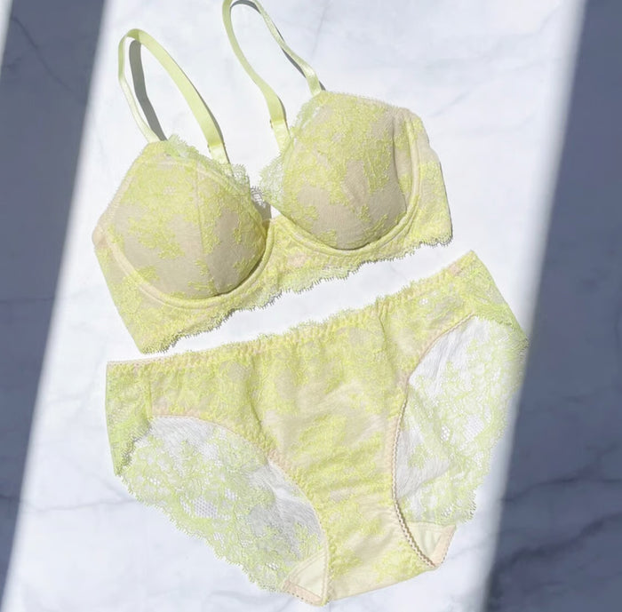 Poppy 3/4 Cup Underwire Bra | Lime Yellow