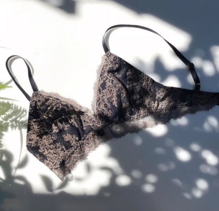 Poppy Triangle Bralette | Navy
