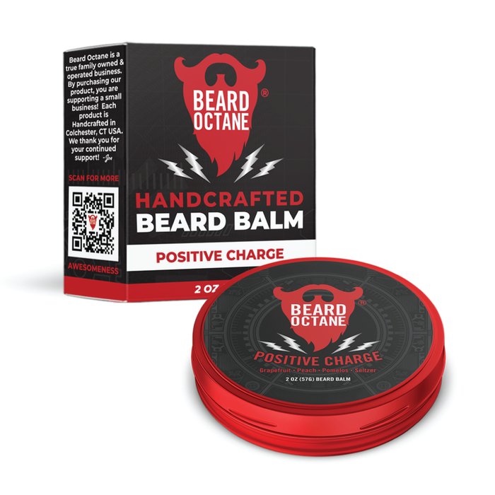 Positive Charge Beard Balm - Sugared Grapefruit, Gingered Peach & Seltzer