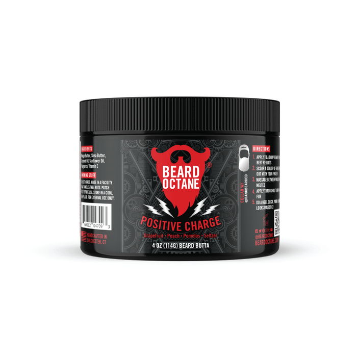 Positive Charge Beard Butta - Sugared Grapefruit, Gingered Peach & Seltzer