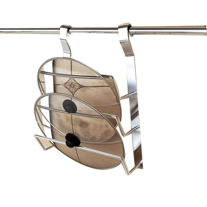 Amazon best pot lid holder rack kitchen cupboard storage organizer wall mounted kitchen panty holderss