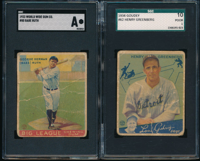 Pre-WWII Mixer Break (76 Cards) - Featuring '33 WWG Babe Ruth