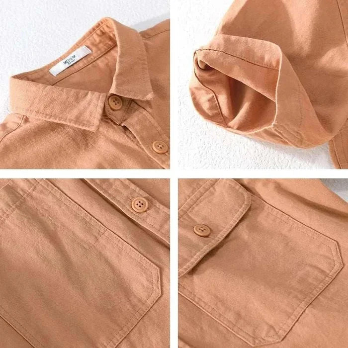 Premium short sleeve summer shirt - AntoniosClothing - Green