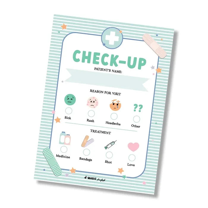 Pretend Play Notepad - Check-Up