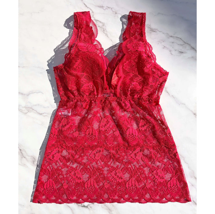 Protea All Lace Bra Camisole | Berry