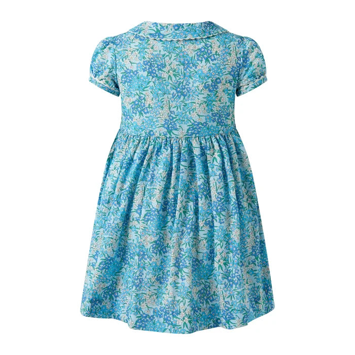 Rachel Riley - Blue Floral Button Front Dress