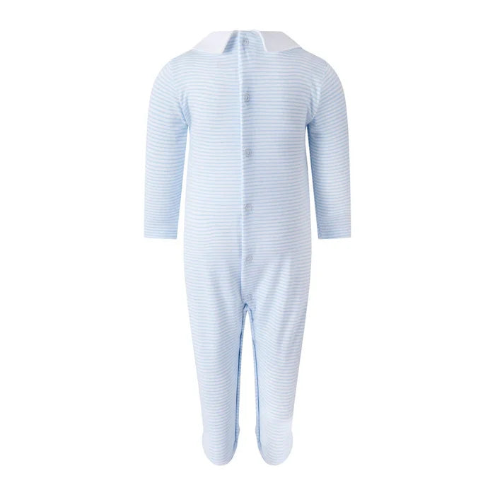 Rachel Riley - Blue Pram Embroidered Babygro