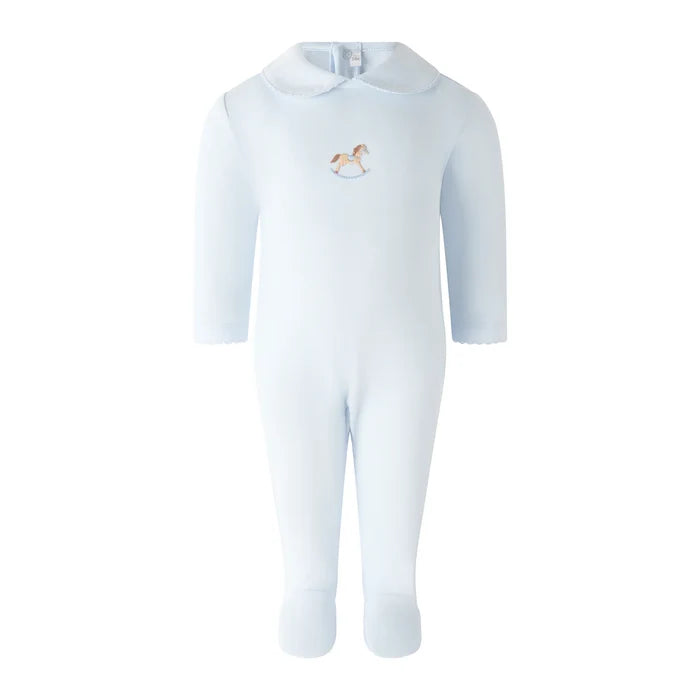 Rachel Riley - Blue Rocking Horse Babygro