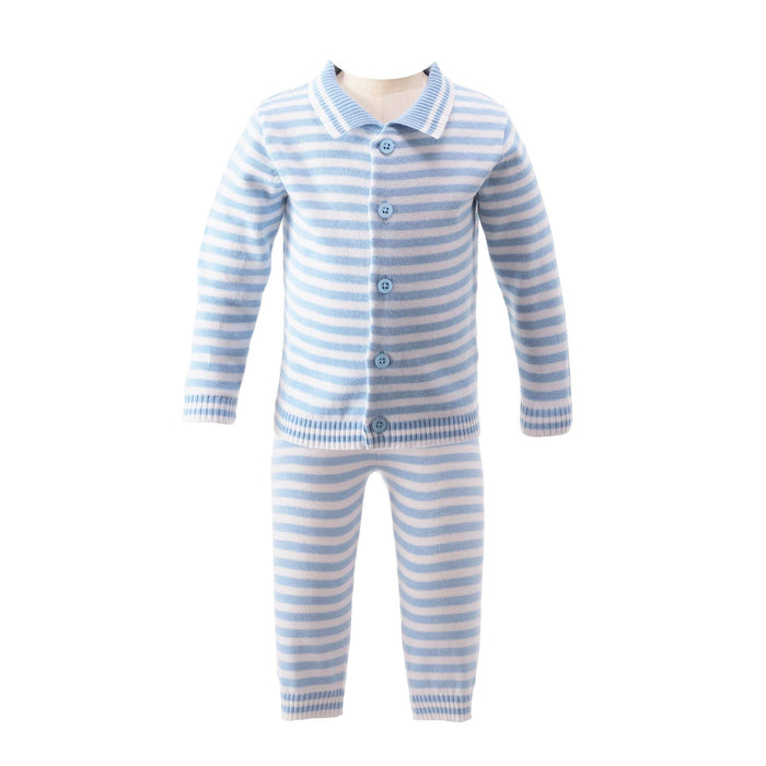 Rachel Riley - Knit Set - Blue Stripe