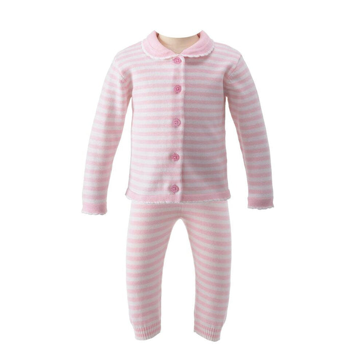 Rachel Riley - Knit Set - Pink Stripe