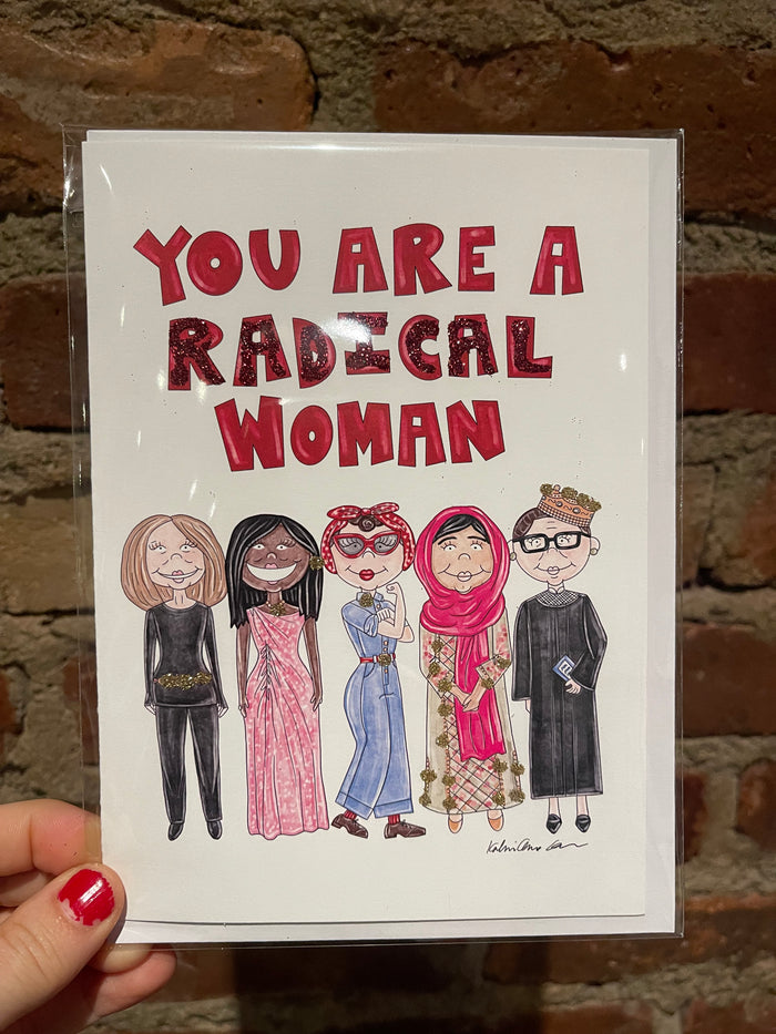 Radical Woman Glitter Card