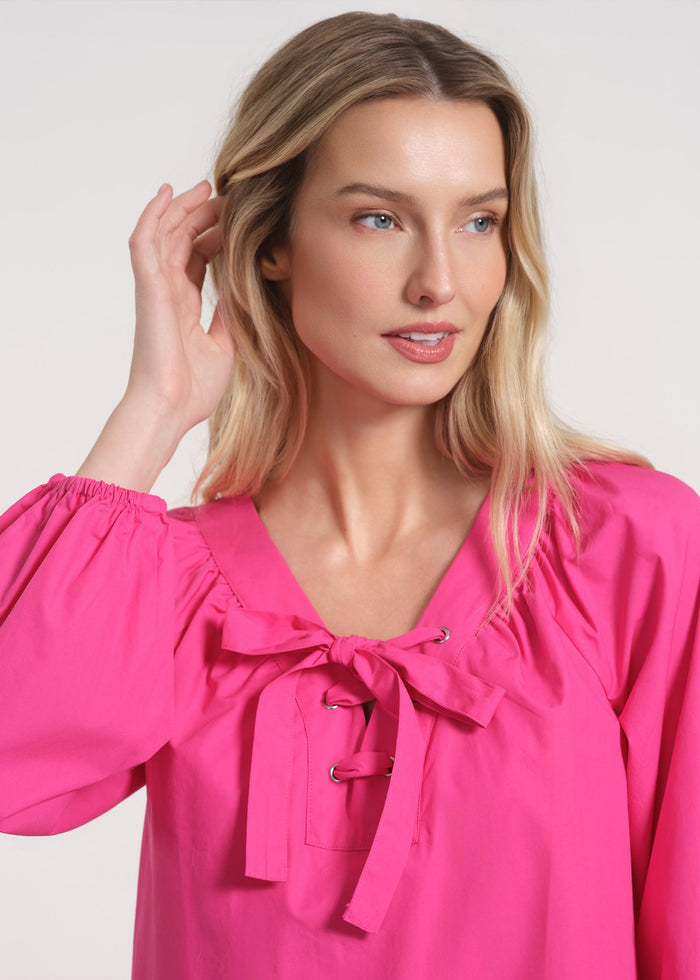 Raglan Dress with Balloon Sleeves