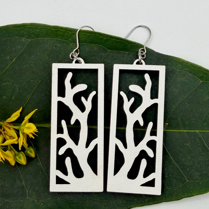 Recycled Roots Coral Earrings