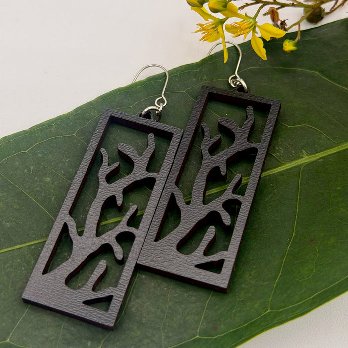 Recycled Roots Coral Earrings