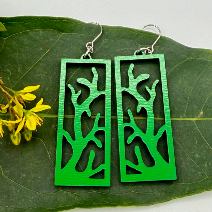 Recycled Roots Coral Earrings