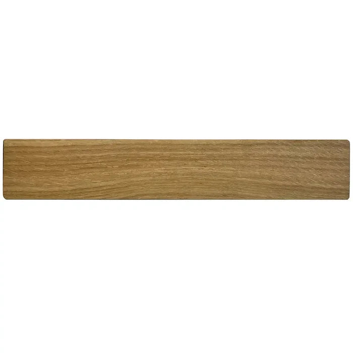 Back view of oak-finished wooden block used for Regimental Desk Name Plate, showing smooth grain and quality craftsmanship.  from  John Bull Clothing