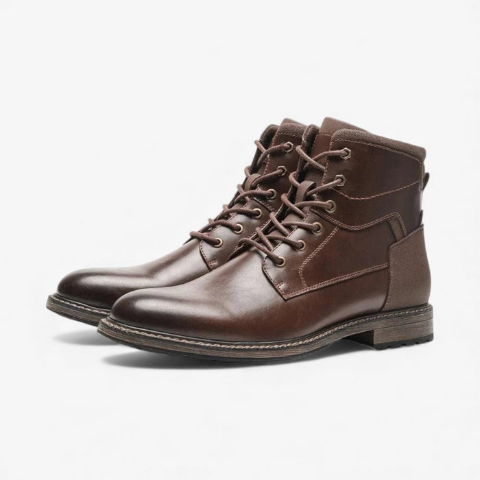 Retro british leather boots - AntoniosClothing - Dark brown