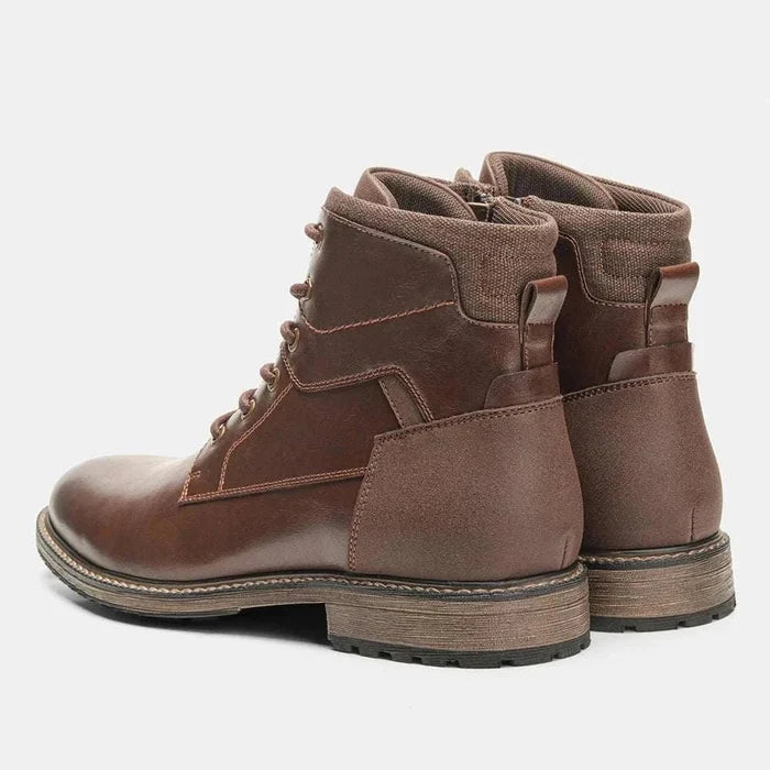 Retro british leather boots - AntoniosClothing - Brown