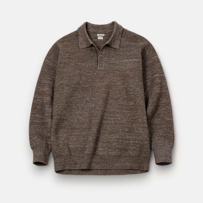 Retro knitted cold season sweater - AntoniosClothing - Coffee