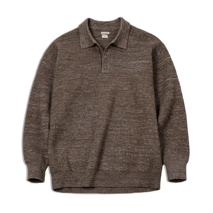 Retro knitted cold season sweater - AntoniosClothing - Coffee