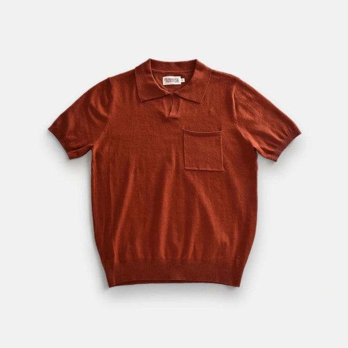 Retro elegant summer polo t-shirt - AntoniosClothing - Olive green