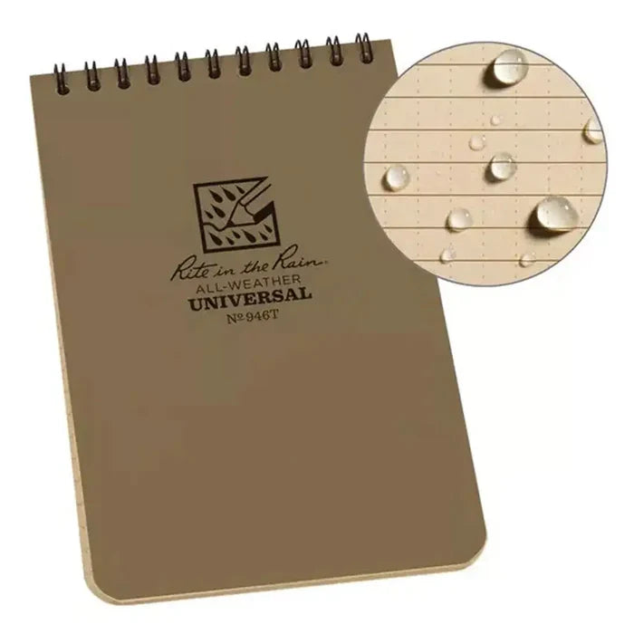 Rite-in-the-Rain A6 Waterproof Notebook Rite-in-the-Rain Coyote from  John Bull Clothing