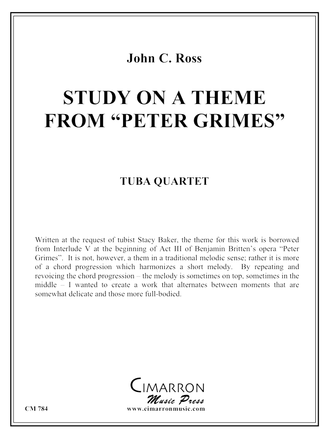 Ross - Study on a theme from Peter Grimes - Tuba Quartet (EETT)