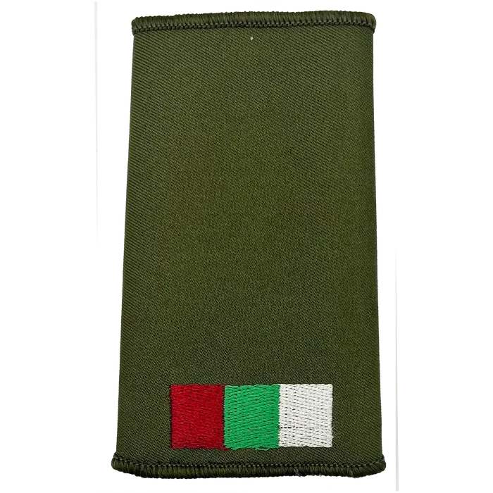 Royal Army Medical Services Olive Green Rank Slide with tricolor patch, made from durable Cordura fabric for military uniforms. Private from  John Bull Clothing