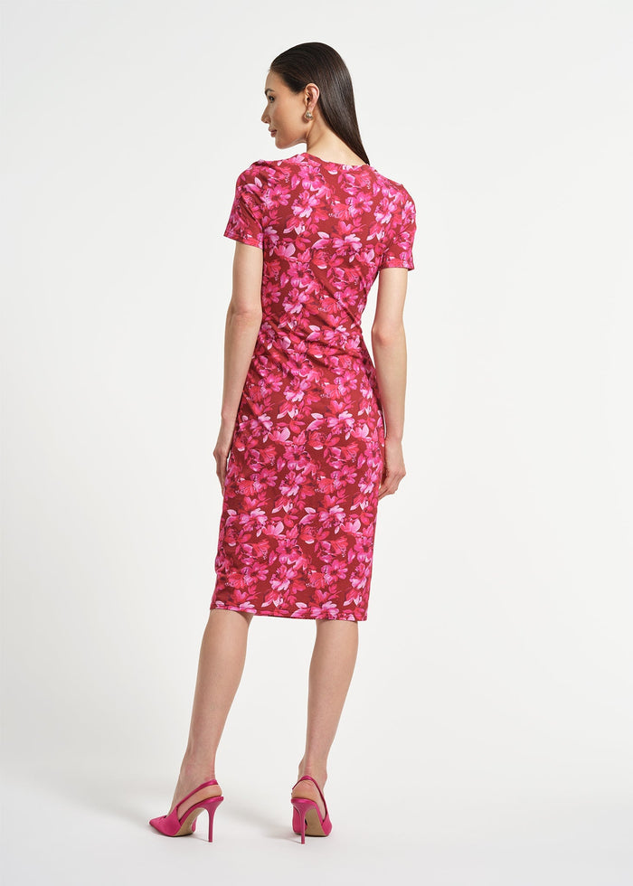 Ruched Waist Knit Midi Dress