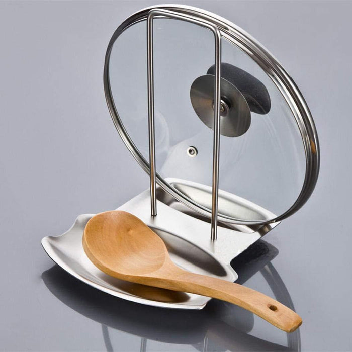 Try ruior kitchen stainless steel pot cover rack holder with water tray multifunction rack pot lid holders