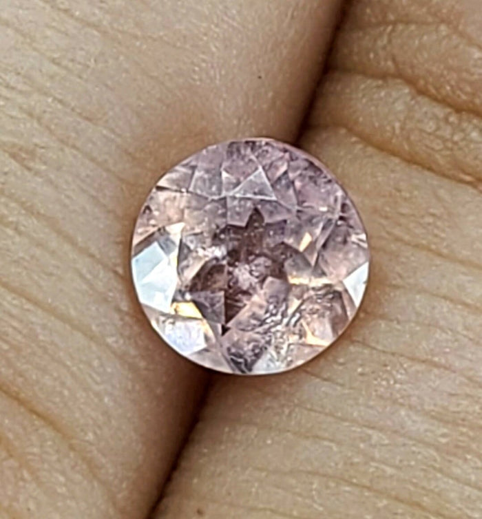 SALE!!!  0.96ct Natural Genuine Brazilian Pink Tourmaline, 6.5mm Round Faceted, SI loose stone