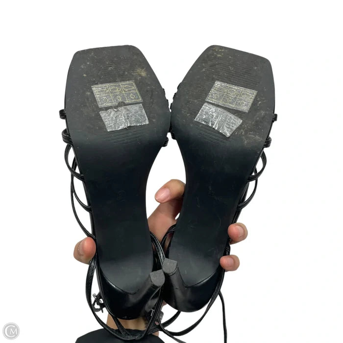 Sandals Heels Stiletto By Journee In Black, Size: 9.5