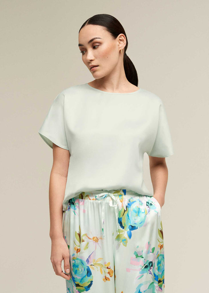 Satin Dolman Blouse