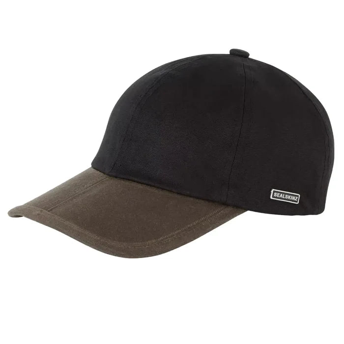 Sealskinz Marham Waterproof Waxed Canvas Cap - Black Black from  John Bull Clothing