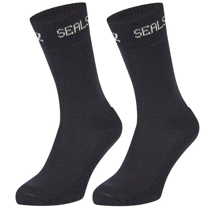 SealSkinz Suffield Solo Merino Liner Sock in black, designed for warmth and comfort. Ideal for layering under waterproof socks for extra insulation. Navy Blue from  John Bull Clothing