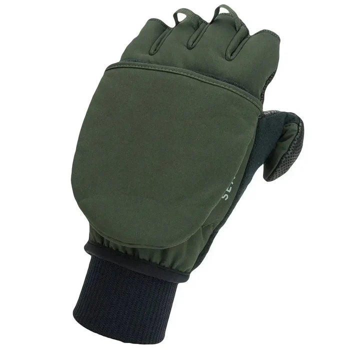 SealSkinz Walpole Windproof Convertible Mitt with a flexible mitten cover, designed for outdoor enthusiasts needing warmth and finger mobility.  from  John Bull Clothing