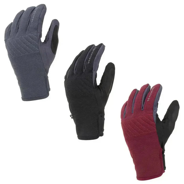Sealskinz Waterproof All Weather Gloves with Fusion Control in black, grey, and red. 100% waterproof and breathable for all-weather protection.  from  John Bull Clothing