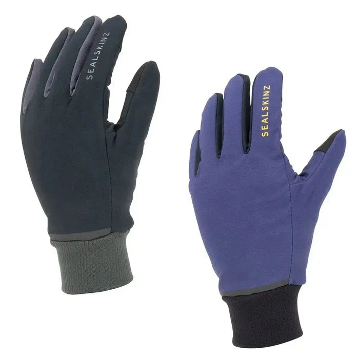 Sealskinz Waterproof All Weather Glove with Fusion Control in black and blue, designed for wet conditions with a lightweight, breathable fit.  from  John Bull Clothing