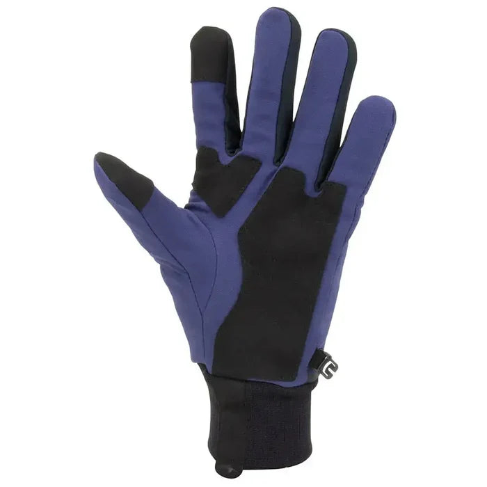Palm view of the Sealskinz Waterproof All Weather Glove in blue, showcasing grip-enhancing suede material and reinforced stitching for durability.  from  John Bull Clothing