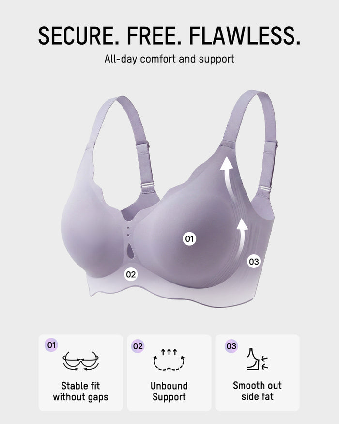 Seamless Deep-V Wireless Support Bra