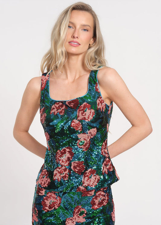 Sequin Sleeveless Top