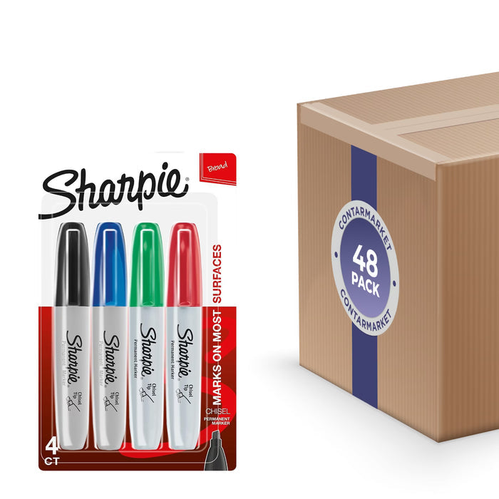 Sharpie Chisel Tip Permanent Markers - 4 Ct - 48 Pack