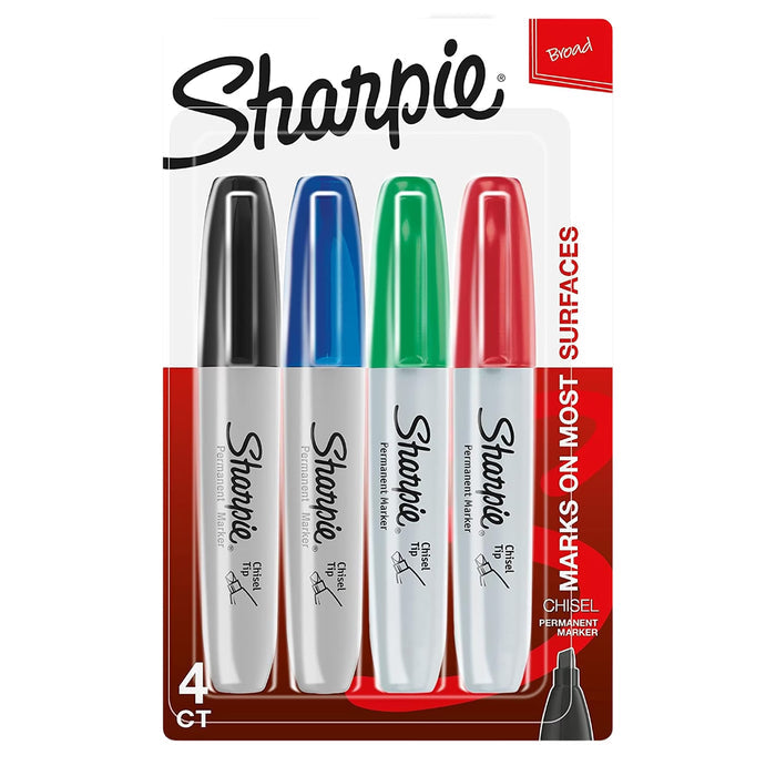 Sharpie Chisel Tip Permanent Markers - 4 Ct - 48 Pack